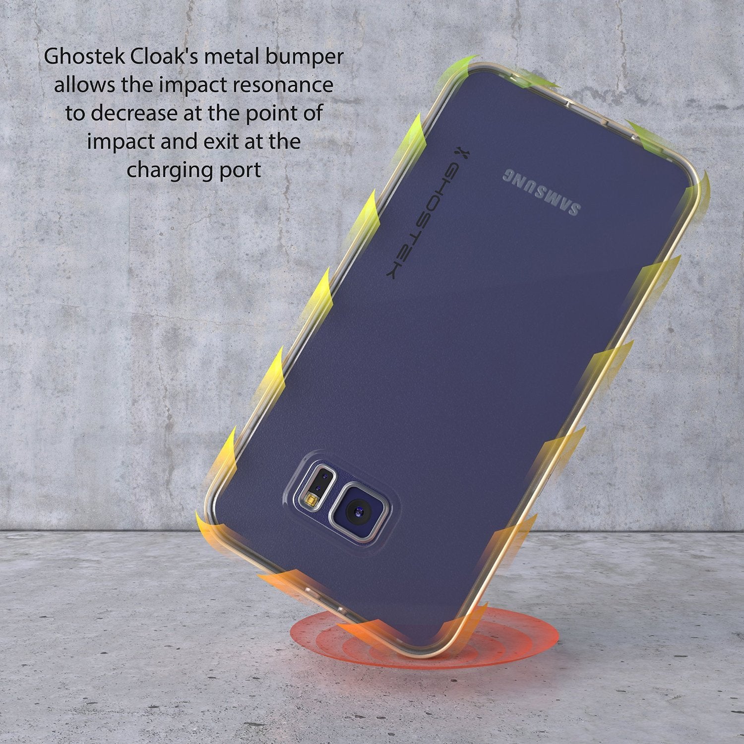 Galaxy S6 Case, Ghostek Cloak Series Silver  Slim Premium Protective Hybrid Impact Glass Armor