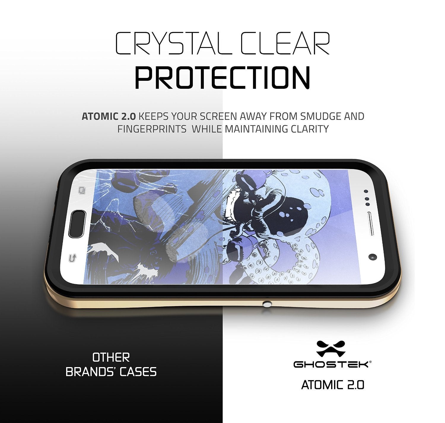 Galaxy S7 Waterproof Case, Ghostek Atomic 2.0 Gold  Water/Shock/Dirt/Snow Proof | Lifetime Warranty