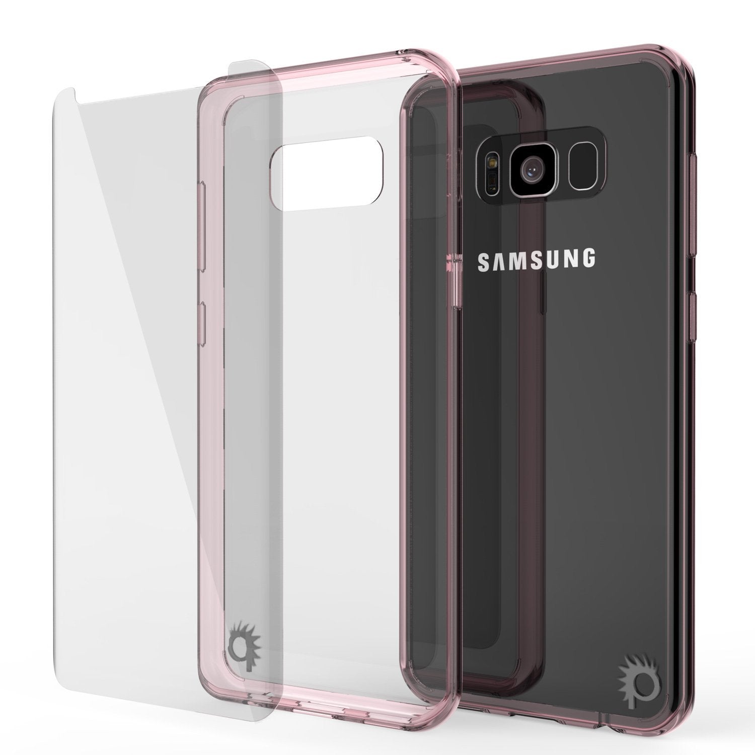 S8 Case Punkcase® LUCID 2.0 Crystal Pink Series w/ PUNK SHIELD Screen Protector | Ultra Fit
