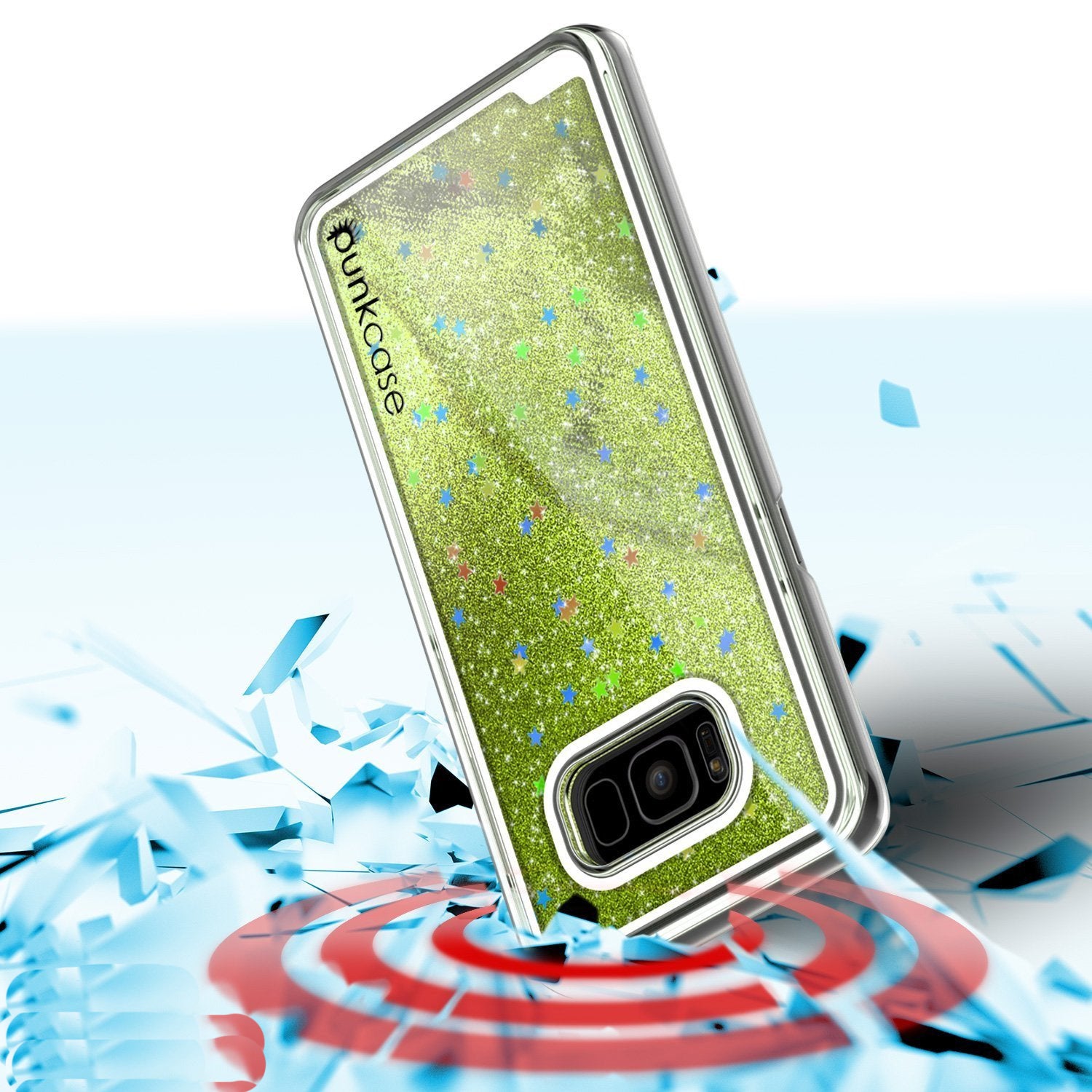 Galaxy S8 Plus Dual-Layer Screen Protective Glitter Case [Light Green]