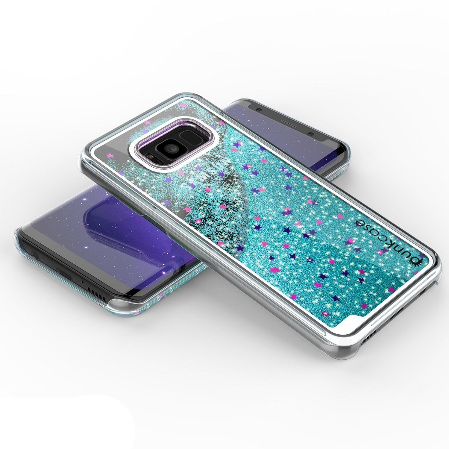 Galaxy S8 Plus Dual-Layer Screen Protective Glitter Case [Teal]