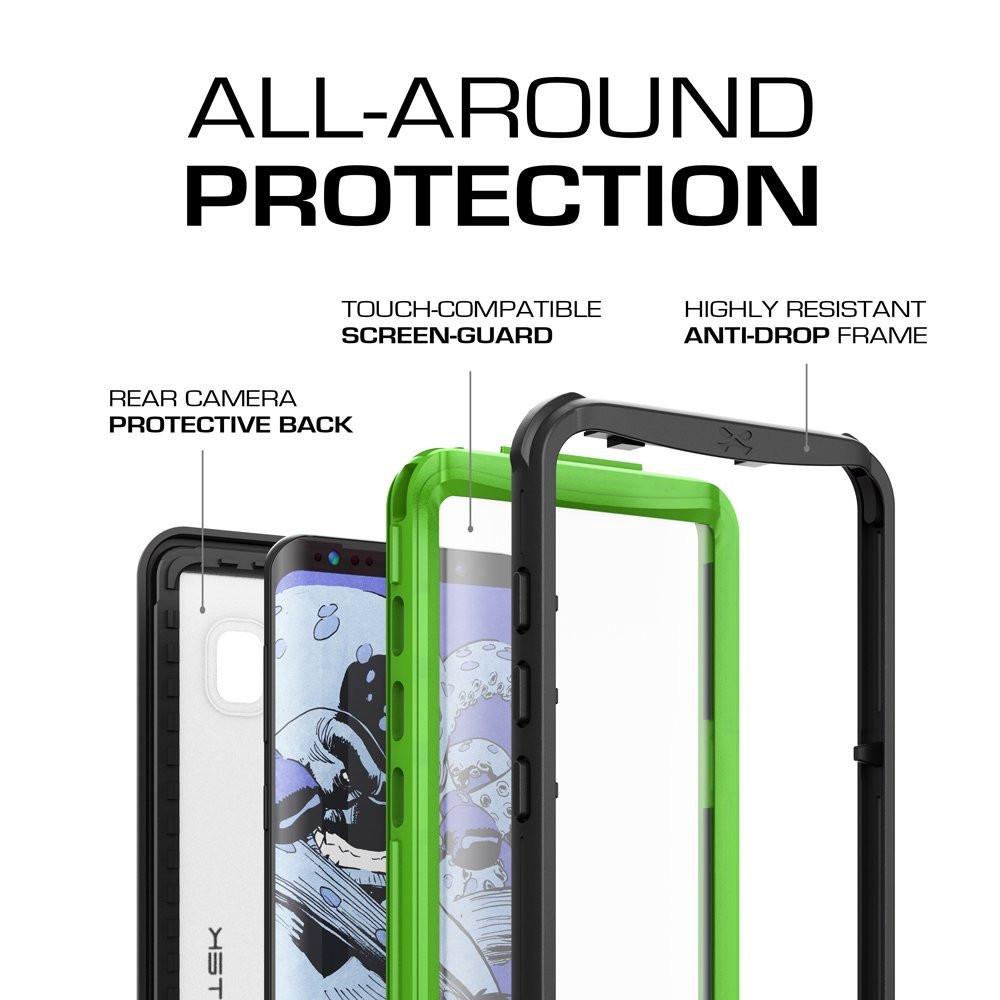 Galaxy S8 Plus Waterproof Shock/Snow Swimming Proof Case [Green]