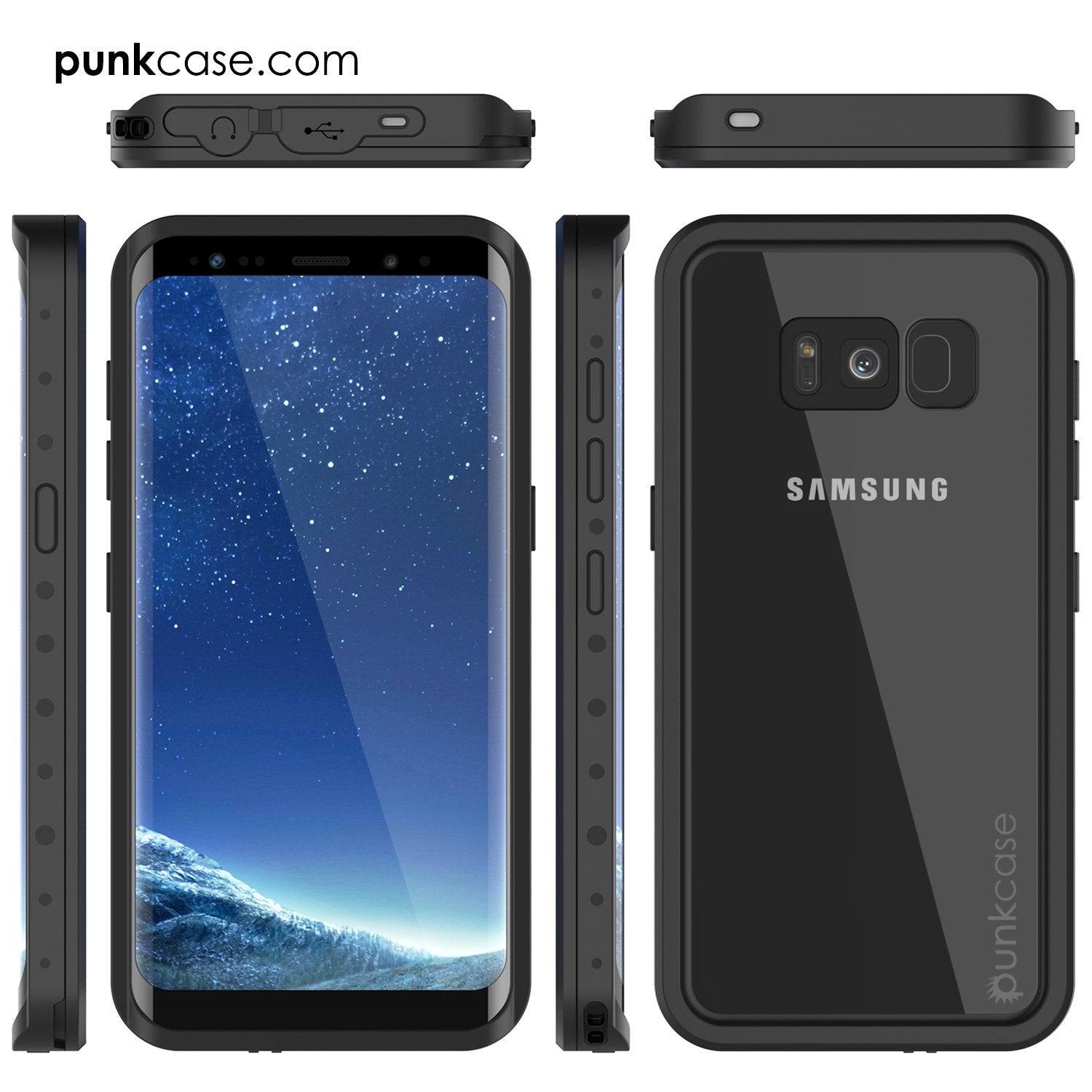 Galaxy S8 Plus Certified Water/Shock/Dirt/Snow Proof Slim Case [Clear]