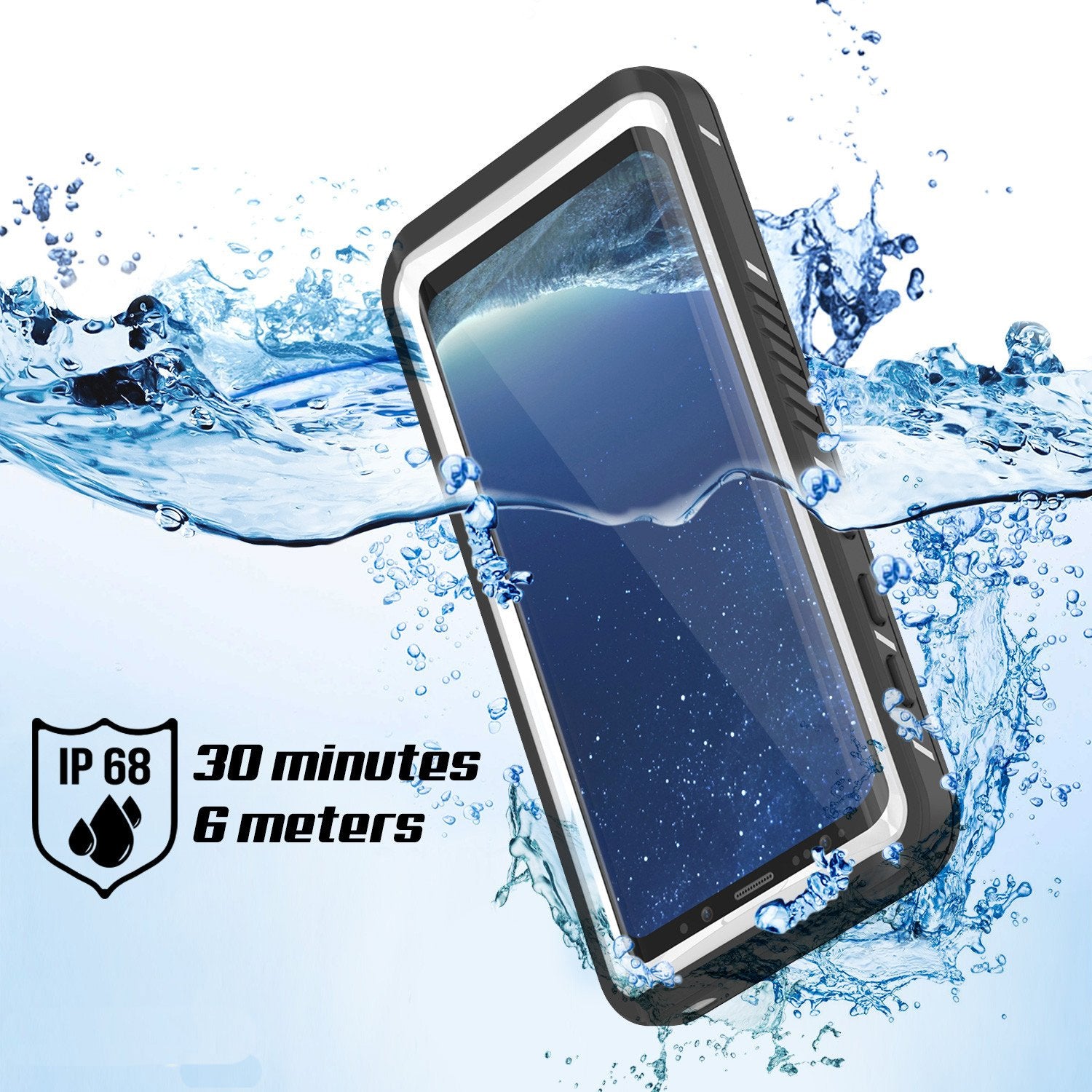 Galaxy S8 Plus Certified Water/Shock/Dirt/Snow Proof Slim Case [White]