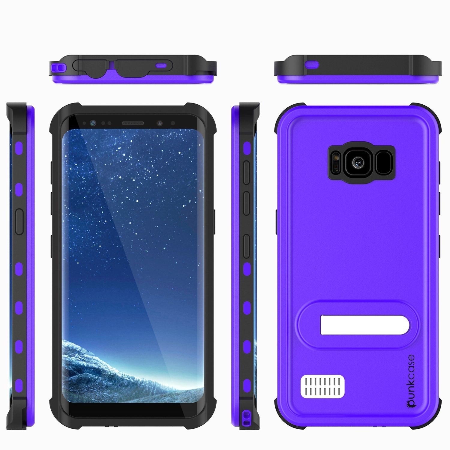 Galaxy S8 Plus Water/Shock Proof Screen Protector Case [Purple]
