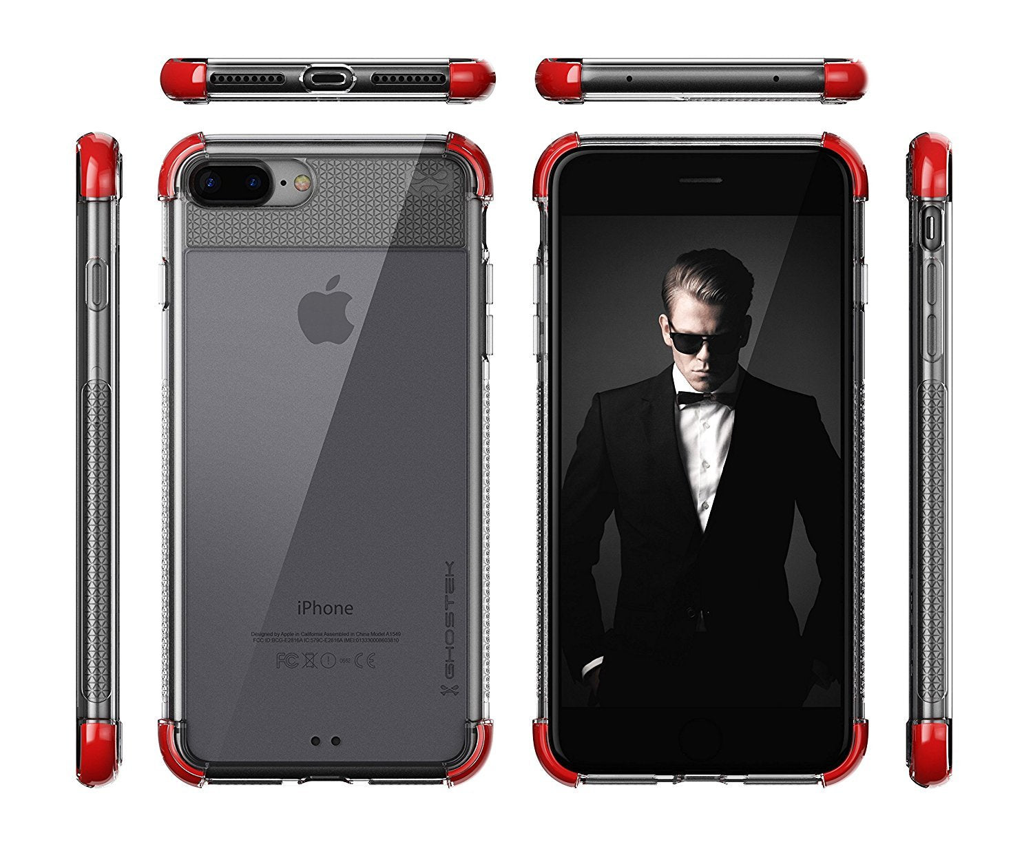 iPhone 8+ Plus Case, Ghostek Covert 2 Series Case [Red]