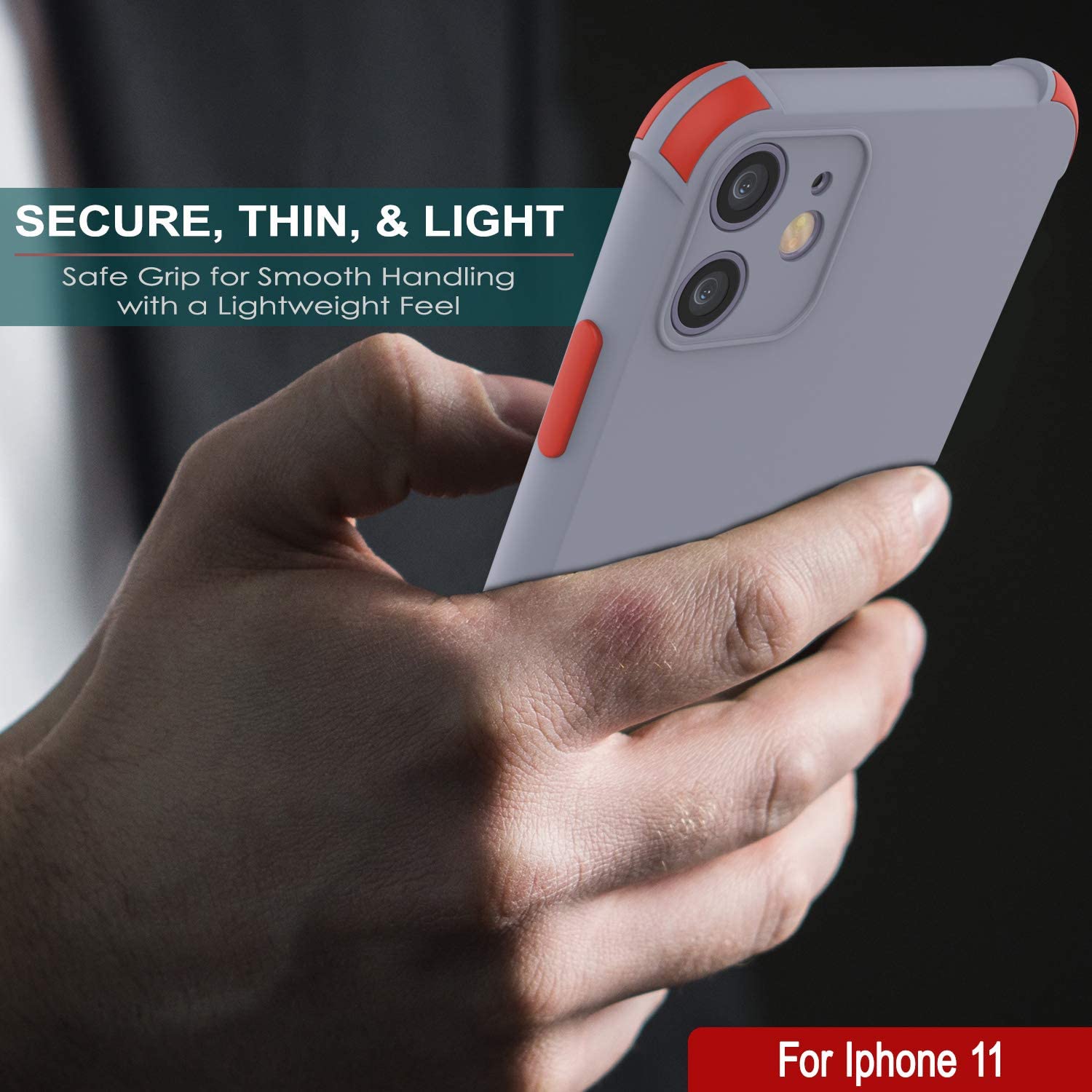 Punkcase Protective & Lightweight TPU Case [Sunshine Series] for iPhone 11 [Grey]
