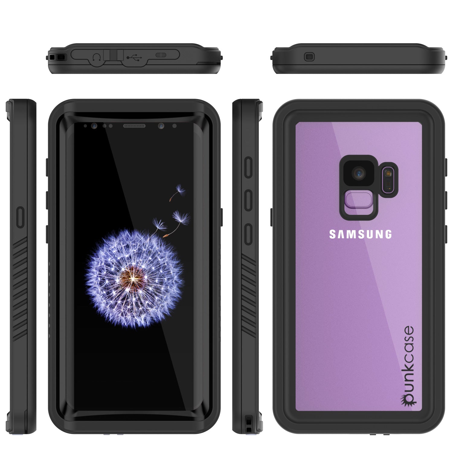 Galaxy S9 Plus Water/Shockproof With Screen Protector Case [Black]