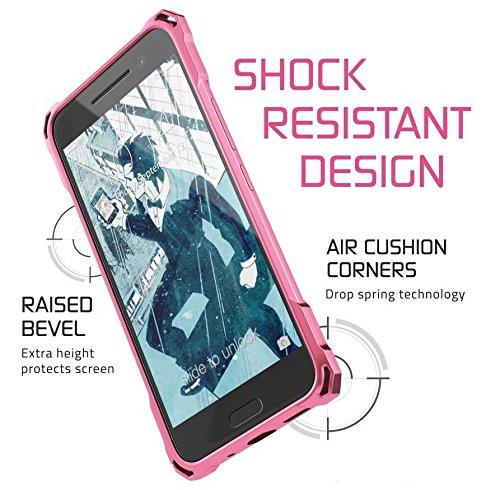 HTC 10 Case, Ghostek® Covert Pink Series Premium Slim Hybrid | w/Screen Protector | Ultra Fit
