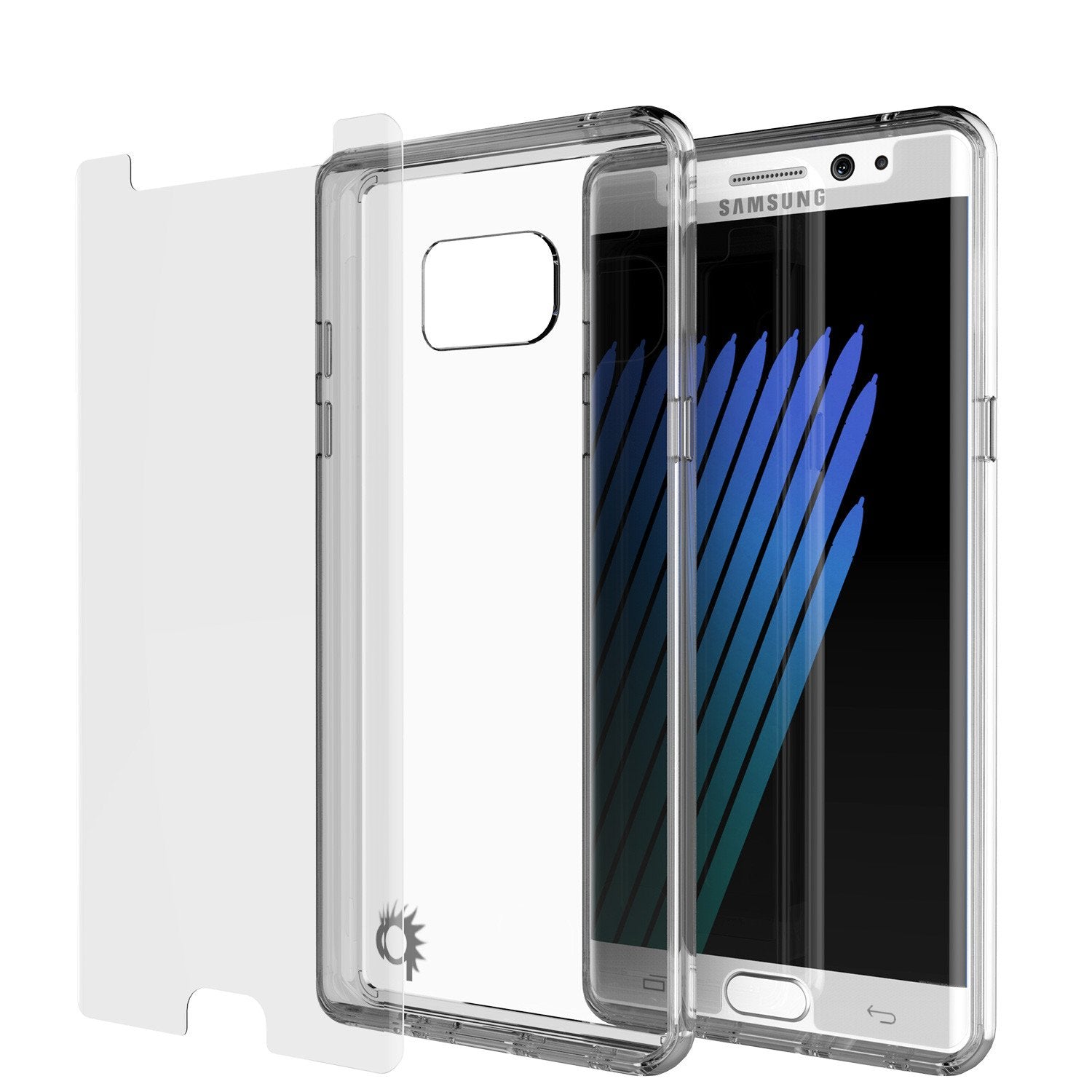 Note 7 Case Punkcase® LUCID 2.0 Crystal Black Series w/ PUNK SHIELD Screen Protector | Ultra Fit