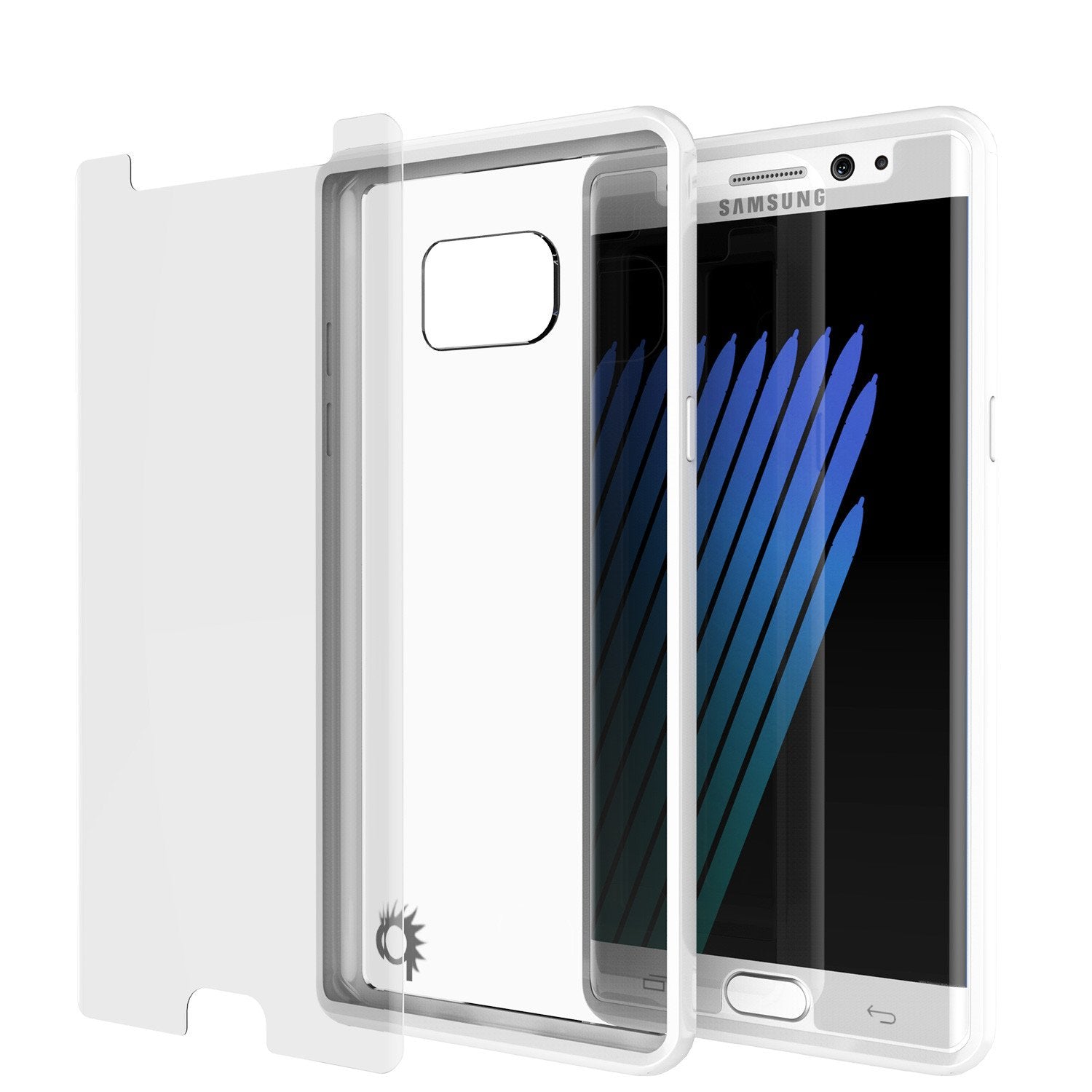 Note 7 Case Punkcase® LUCID 2.0 White Series w/ PUNK SHIELD Screen Protector | Ultra Fit