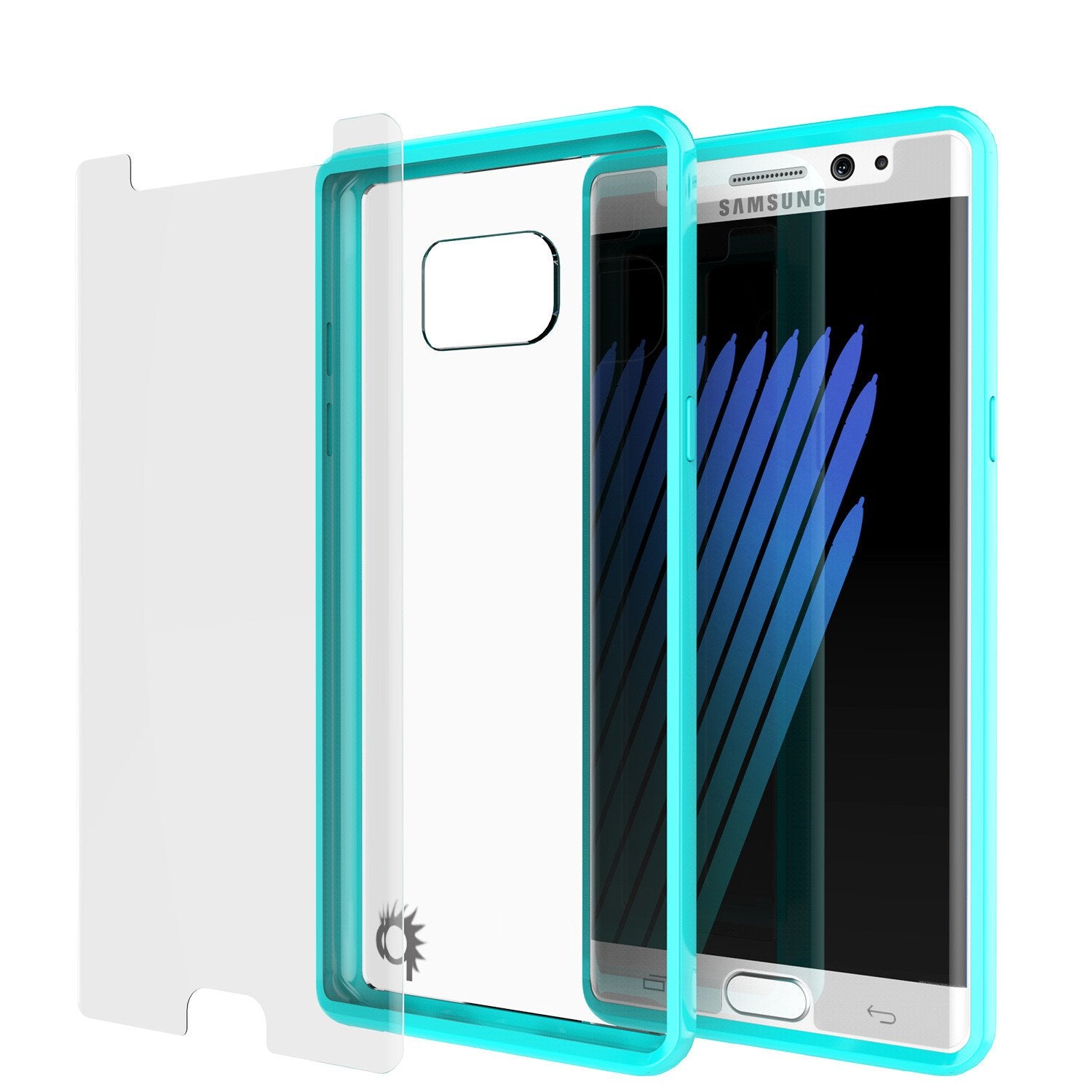 Note 7 Case Punkcase® LUCID 2.0 Teal Series w/ PUNK SHIELD Screen Protector | Ultra Fit