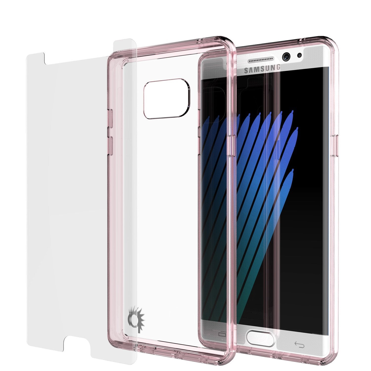 Note 7 Case Punkcase® LUCID 2.0 Crystal Pink Series w/ PUNK SHIELD Screen Protector | Ultra Fit