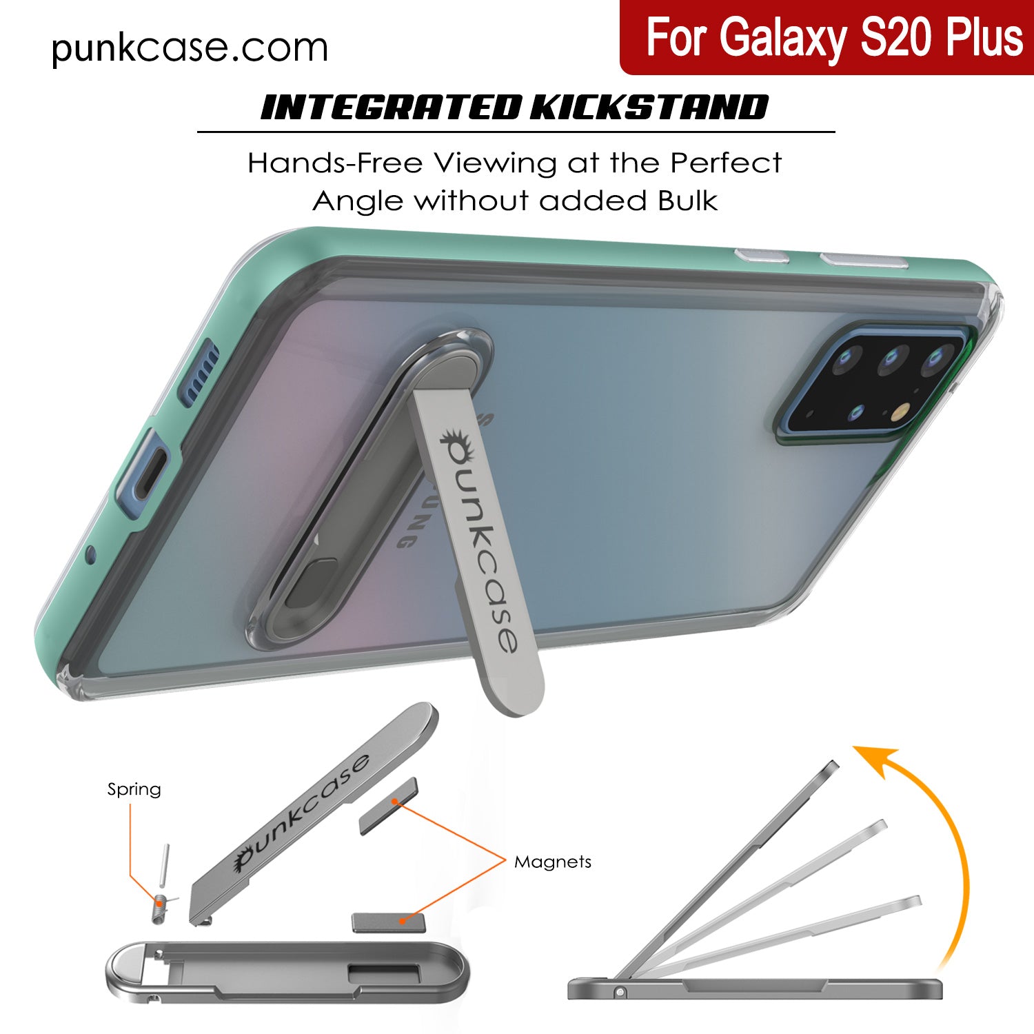 Galaxy S20+ Plus Case, PUNKcase [LUCID 3.0 Series] [Slim Fit] Armor Cover w/ Integrated Screen Protector [Teal]