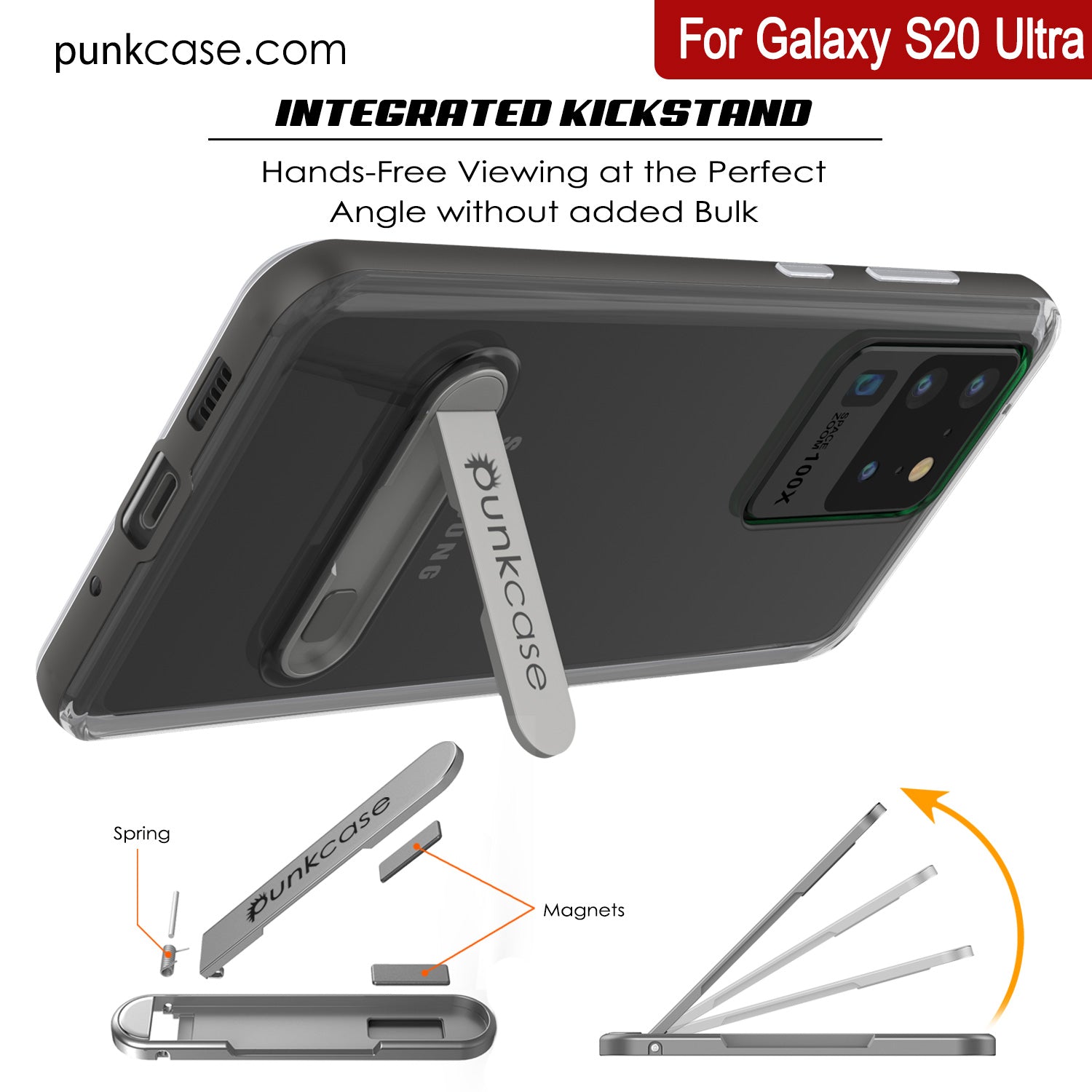 Galaxy S20 Ultra Case, PUNKcase [LUCID 3.0 Series] [Slim Fit] Armor Cover w/ Integrated Screen Protector [Grey]