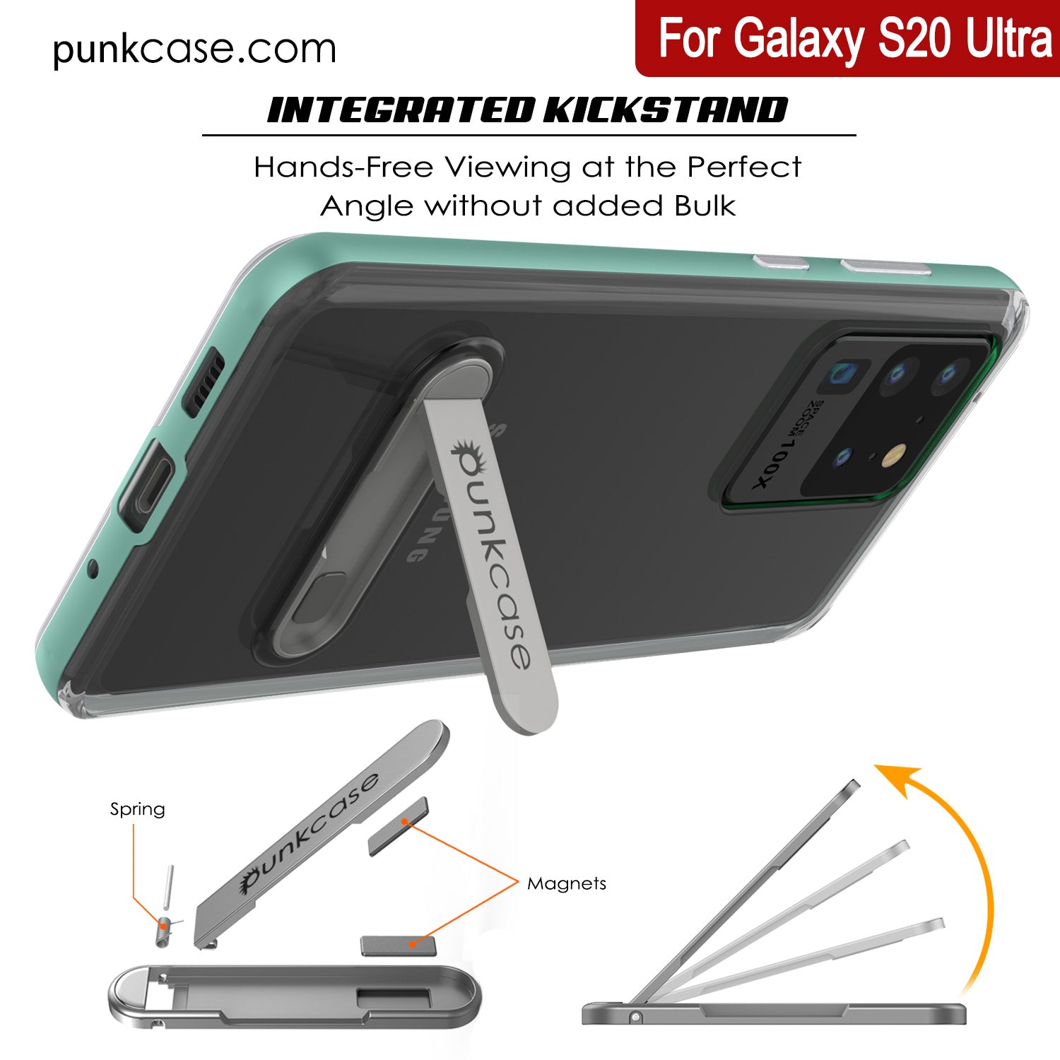 Galaxy S20 Ultra Case, PUNKcase [LUCID 3.0 Series] [Slim Fit] Armor Cover w/ Integrated Screen Protector [Teal]