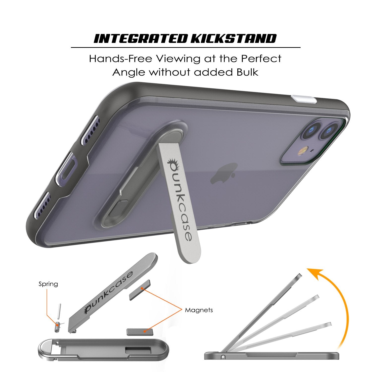 iPhone 12 Case, PUNKcase [LUCID 3.0 Series] [Slim Fit] Protective Cover w/ Integrated Screen Protector [Grey]