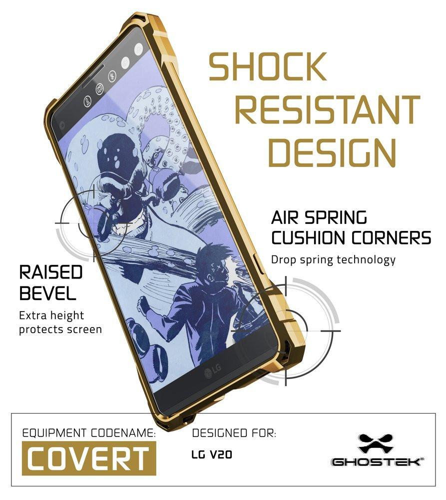 LG v20 Case, Ghostek® Covert Gold, Premium Impact Protective Armor | Lifetime Warranty Exchange
