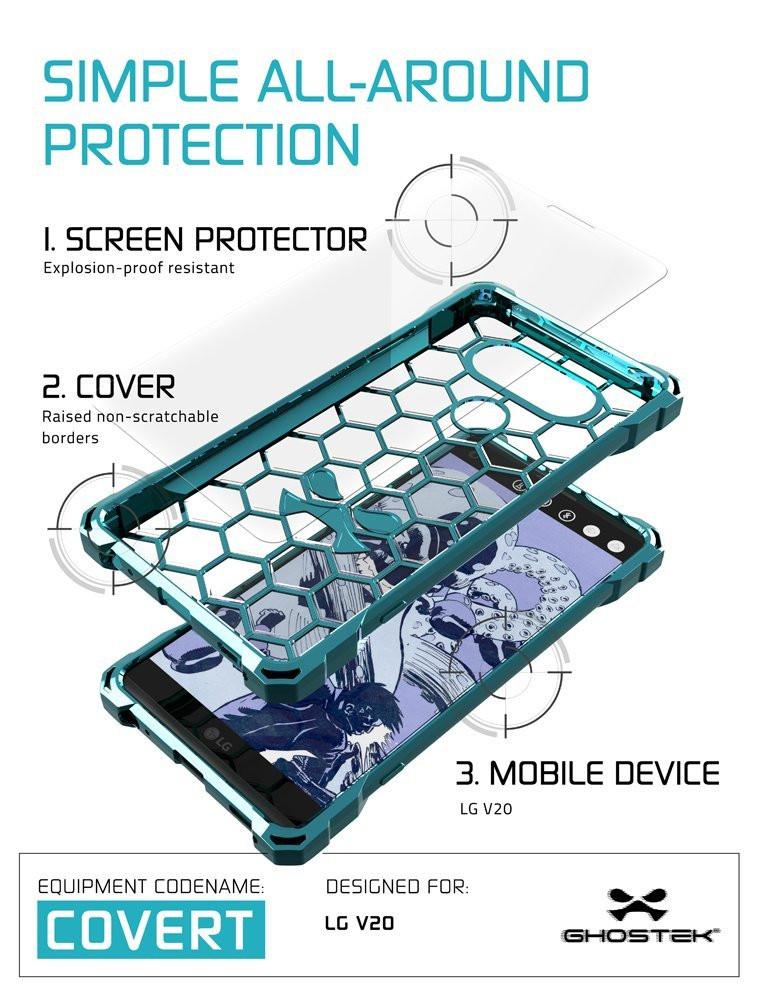 LG v20 Case, Ghostek® Covert Teal, Premium Impact Protective Armor | Lifetime Warranty Exchange