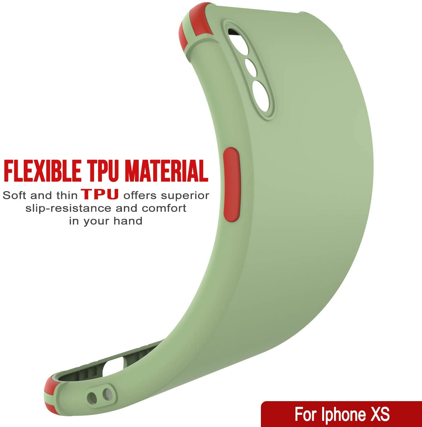Punkcase Protective & Lightweight TPU Case [Sunshine Series] for iPhone XS [Light Green]