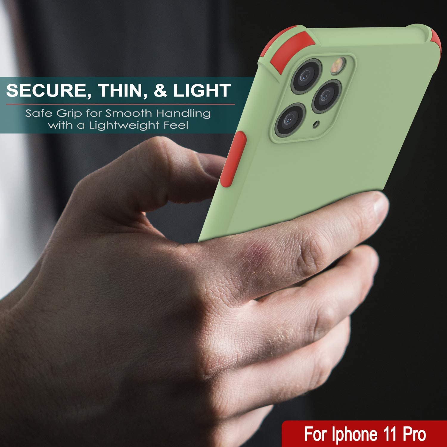 Punkcase Protective & Lightweight TPU Case [Sunshine Series] for iPhone 11 Pro [Light Green]