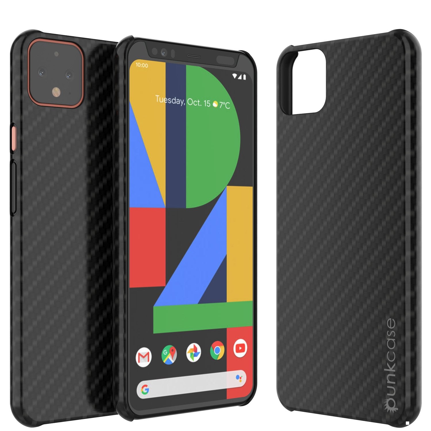 Google Pixel 4 CarbonShield Heavy Duty & Ultra Thin Leather Cover