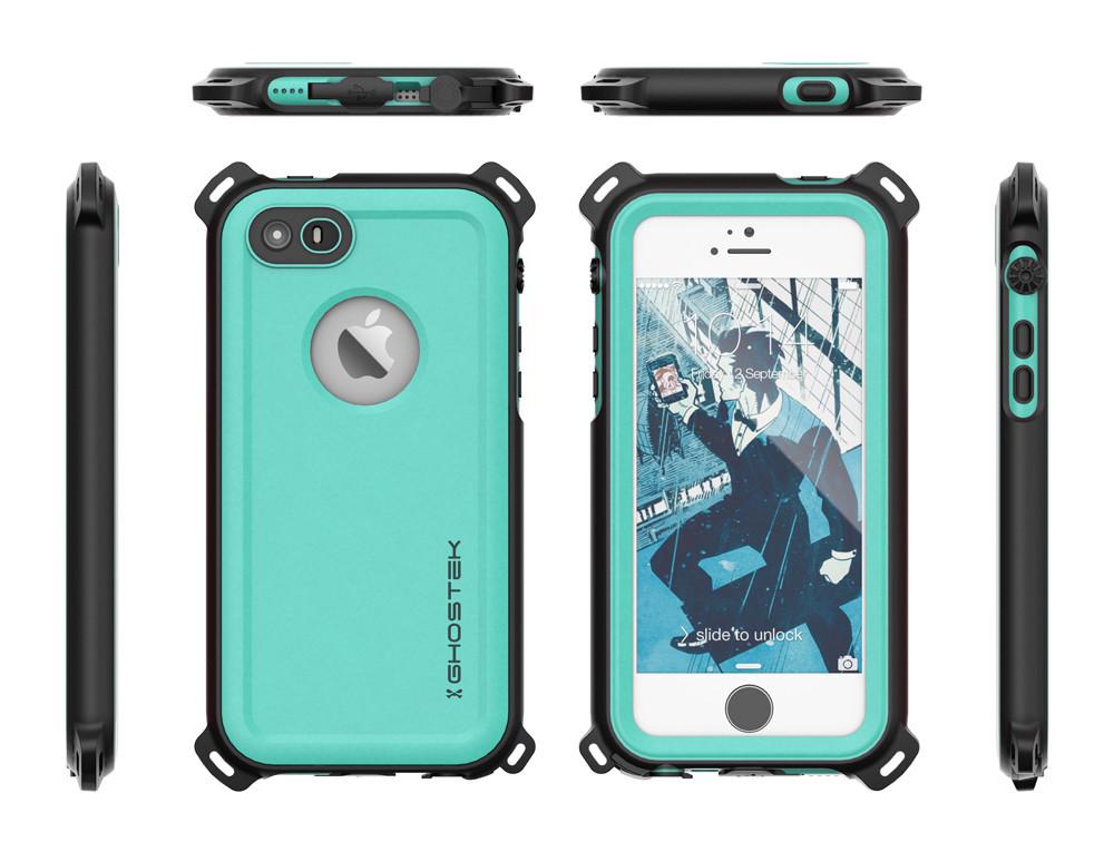 iPhone SE/5S/5 Waterproof Case Ghostek Nautical Teal Series| Underwater | Aluminum Frame | Ultra Fit