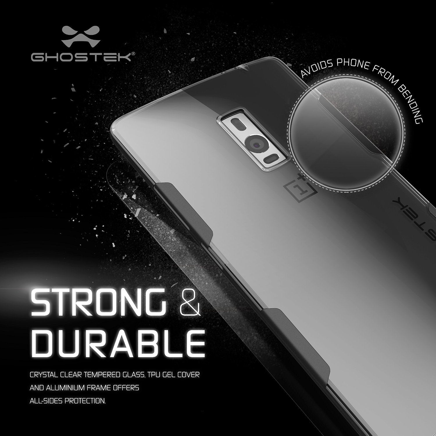 OnePlus 2 Case, Ghostek® Cloak Black Series for OnePlus 2 Slim Hybrid | Lifetime Warranty Exchange
