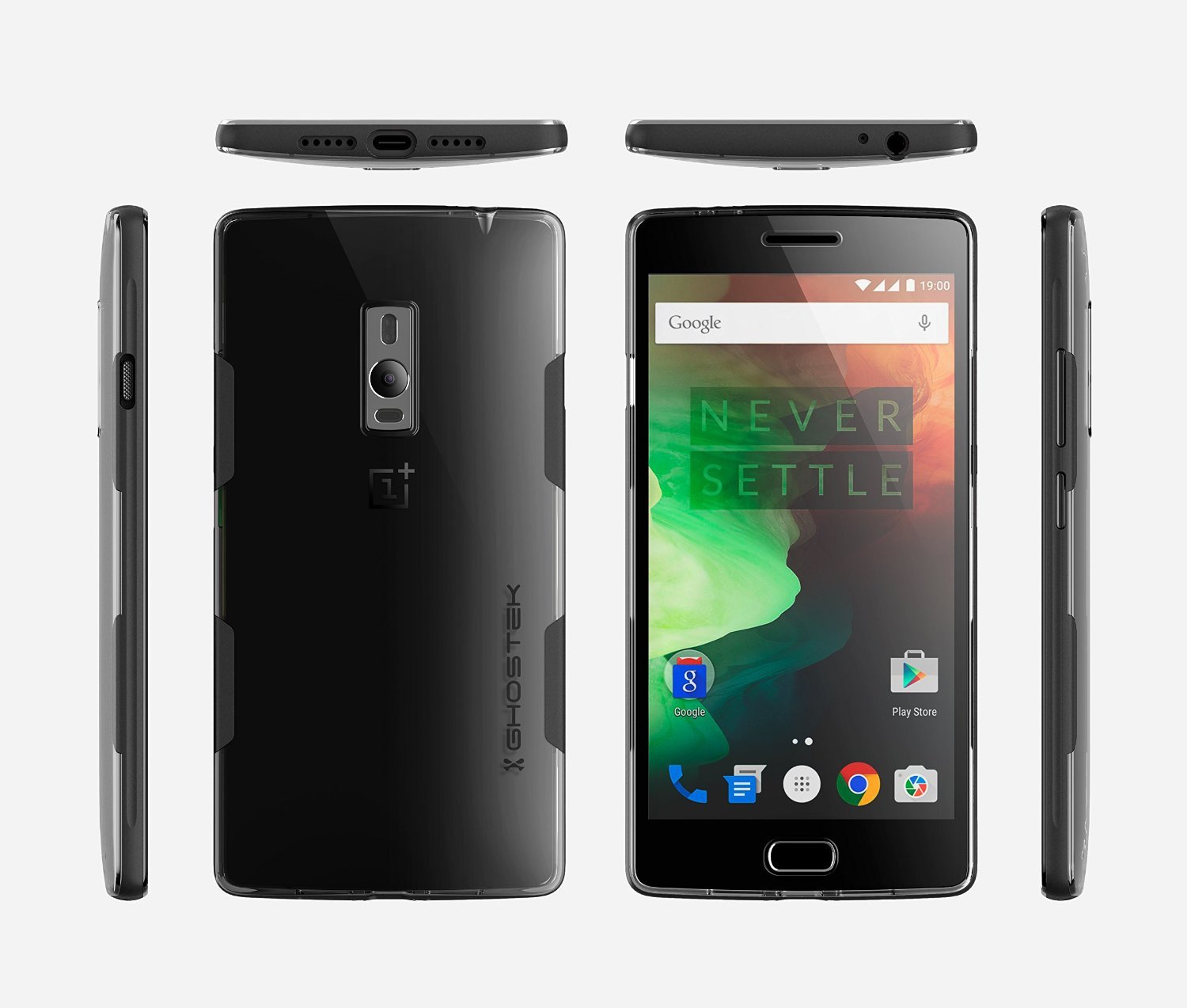 OnePlus 2 Case, Ghostek® Cloak Black Series for OnePlus 2 Slim Hybrid | Lifetime Warranty Exchange