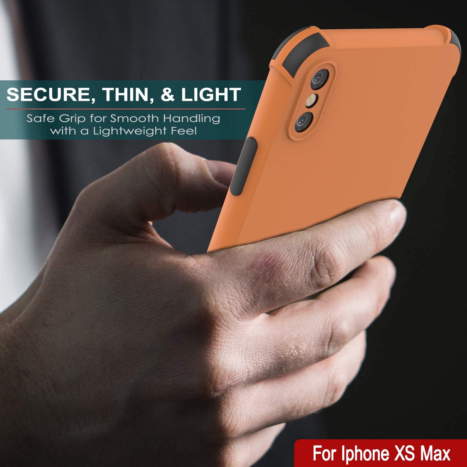 Punkcase Protective & Lightweight TPU Case [Sunshine Series] for iPhone XS Max [Orange]