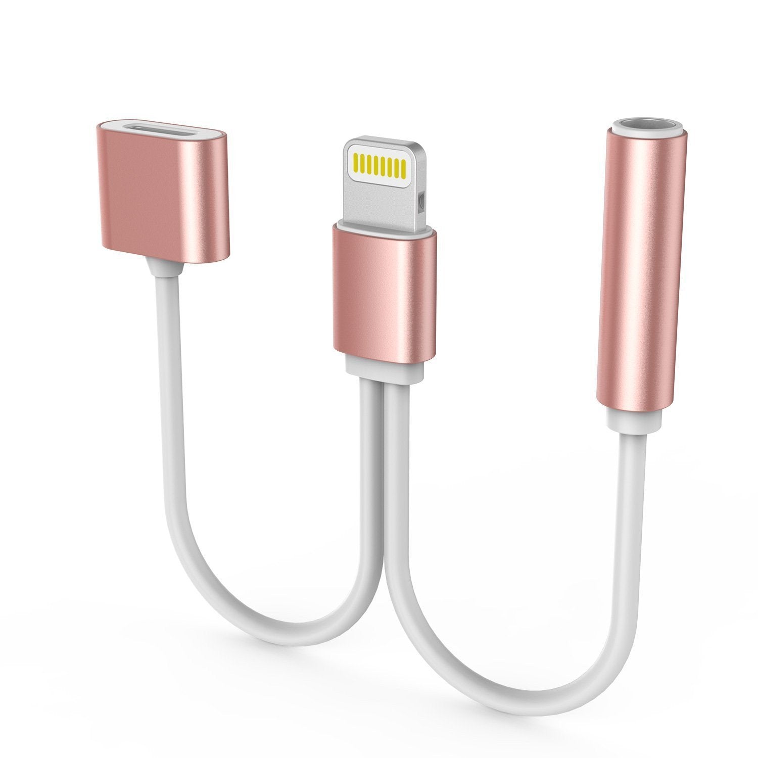PUNKZAP Lightning Adapter Cable 2 in 1 Splitter Charger [ROSE]