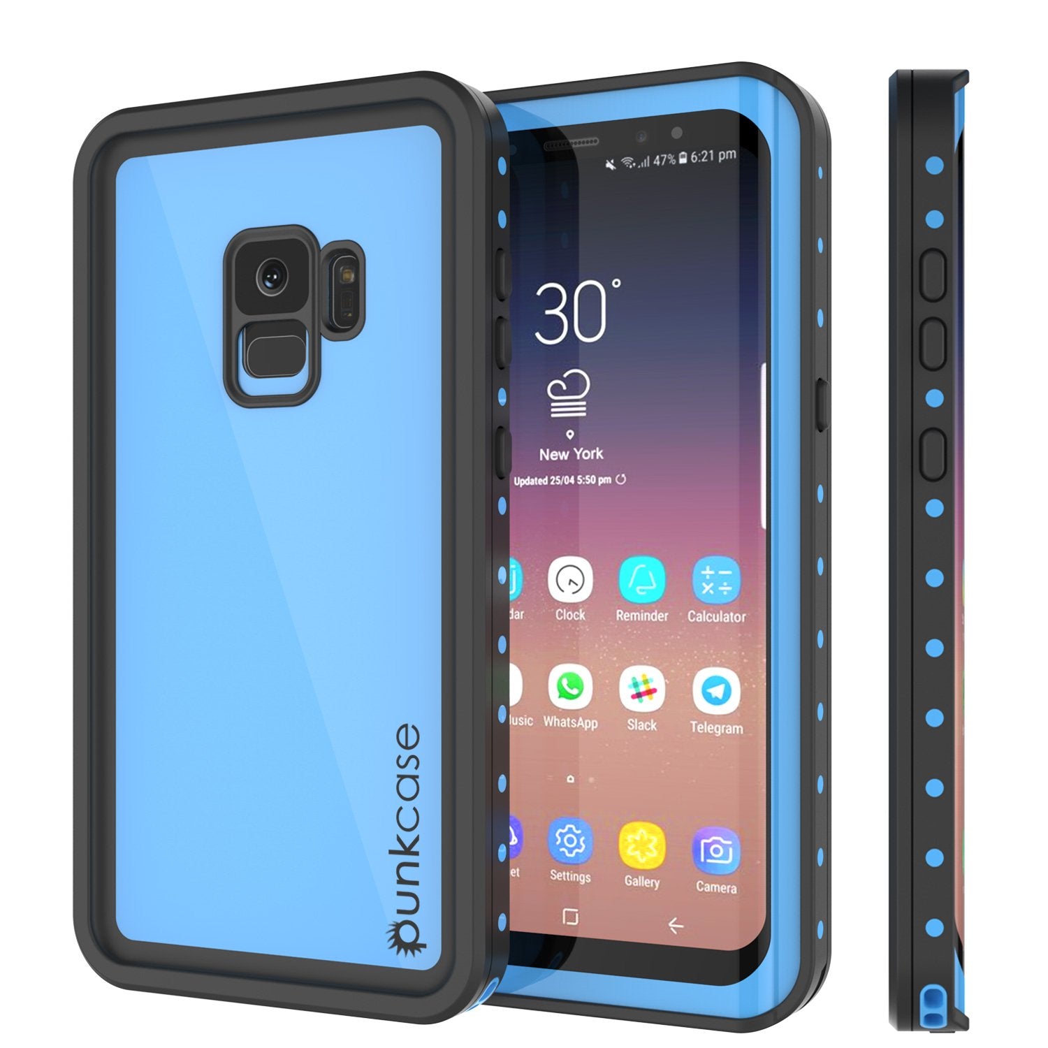 Galaxy S9 Water/Shock Proof Cover | PunkCase StudStar [Light Blue]