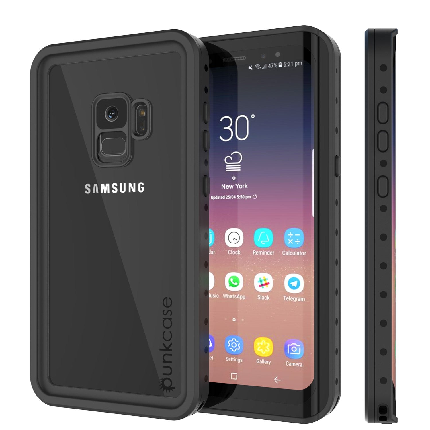 Galaxy S9 Water/Shock/Dirt Proof Case | PunkCase StudStar [Clear]