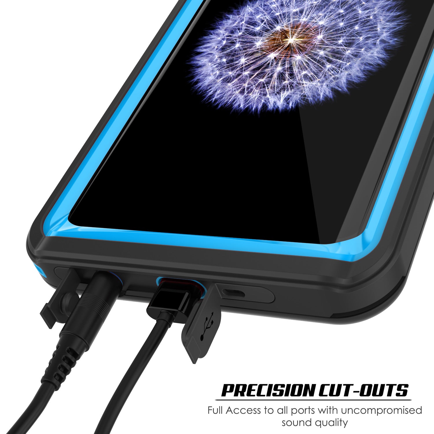 Galaxy S9 Water/Shock/DirtProof Slim Fit Case [Light Blue]