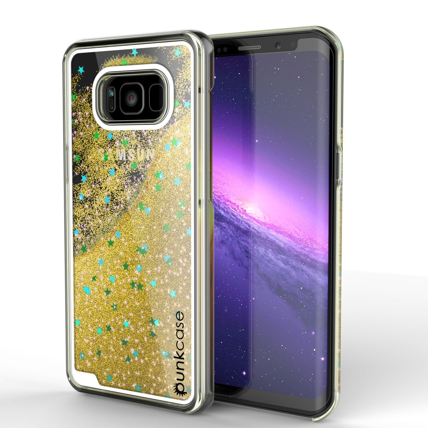 Galaxy S8 Plus Dual-Layer Screen Protective Glitter Case [Gold]