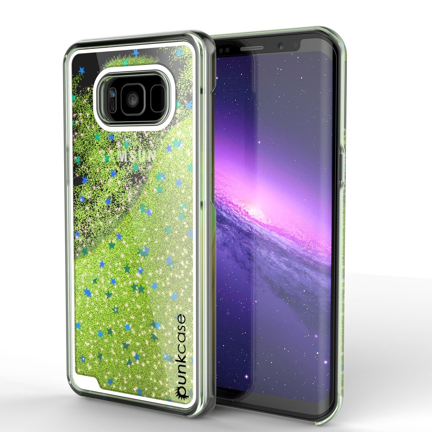 Galaxy S8 Plus Dual-Layer Screen Protective Glitter Case [Light Green]