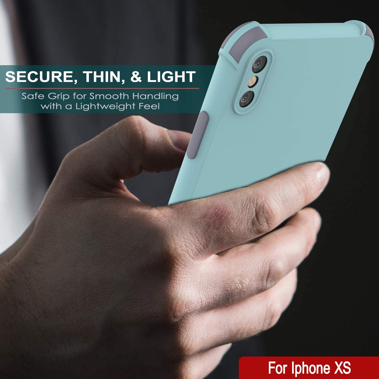 Punkcase Protective & Lightweight TPU Case [Sunshine Series] for iPhone XS [Teal]
