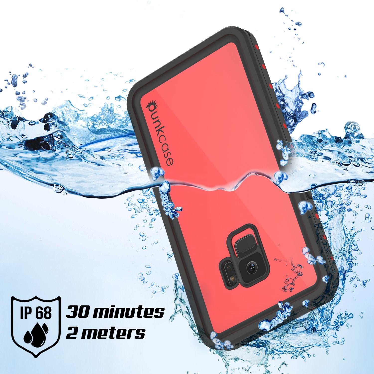 Galaxy S9 Water/Shock/Snow Proof Case | PunkCase StudStar [Red]