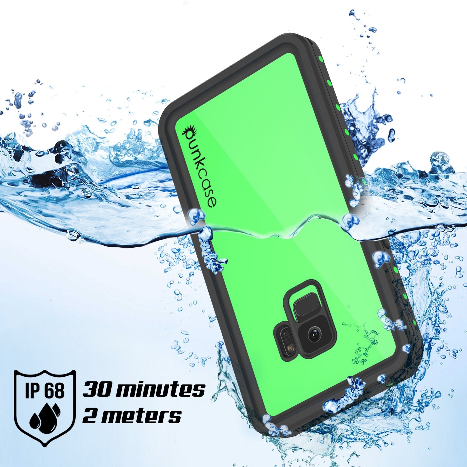 Galaxy S9 Water/Shock Proof Cover | PunkCase StudStar [Light Green]