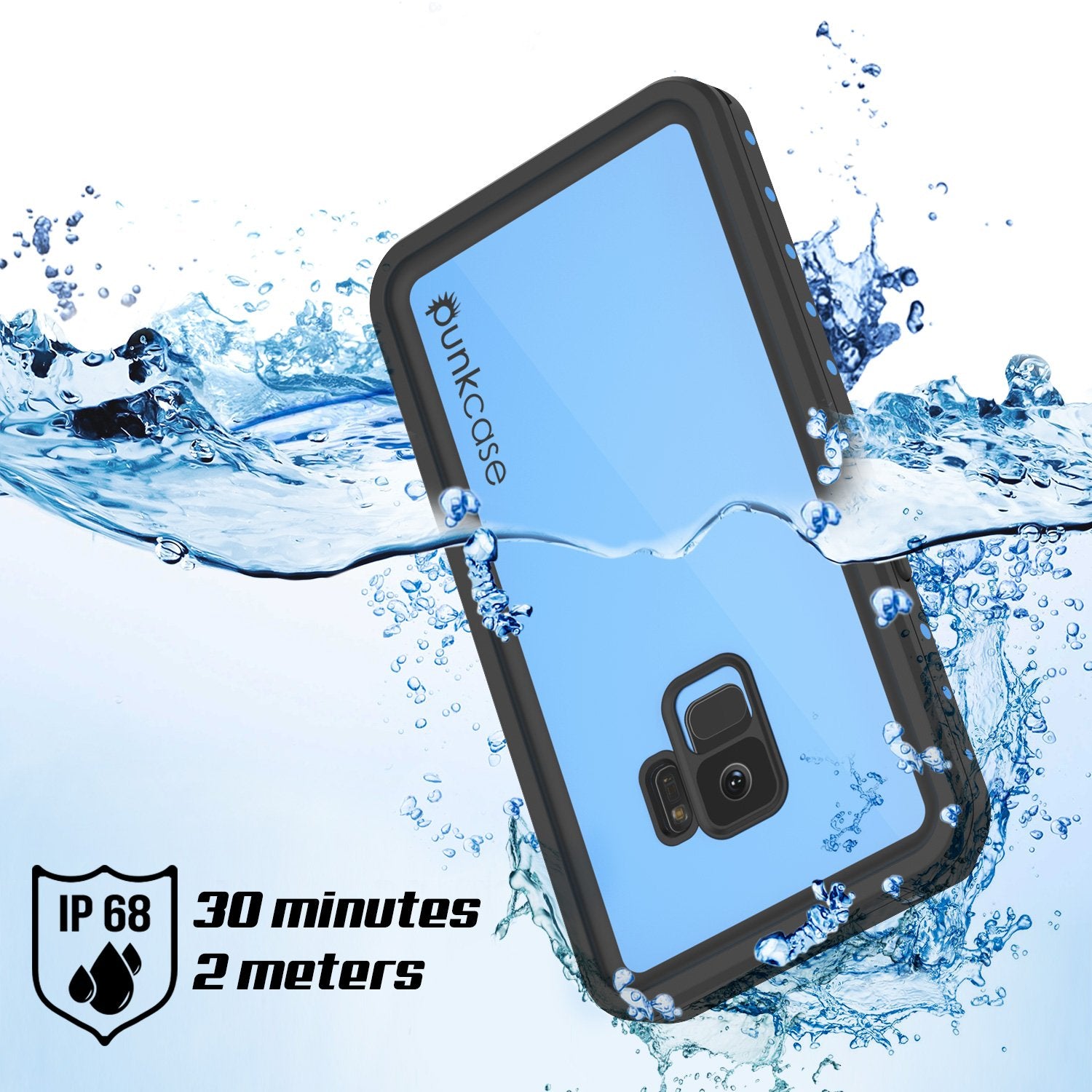 Galaxy S9 Water/Shock Proof Cover | PunkCase StudStar [Light Blue]