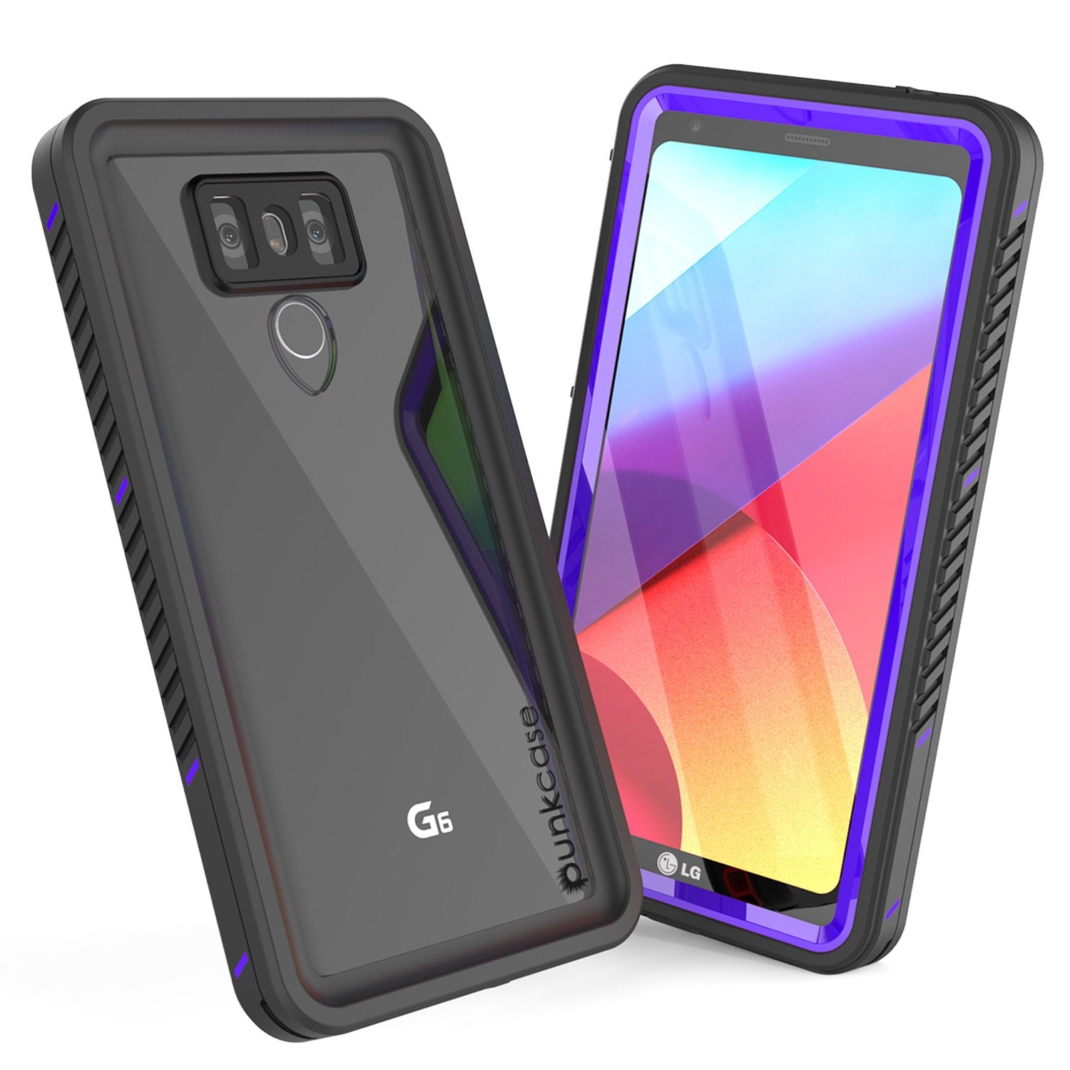 LG G6 Waterproof Case, Punkcase [Extreme Series] [Slim Fit] [IP68 Certified] [Shockproof] [Snowproof] [Dirproof] Armor Cover W/ Built In Screen Protector for LG G6 [PURPLE]