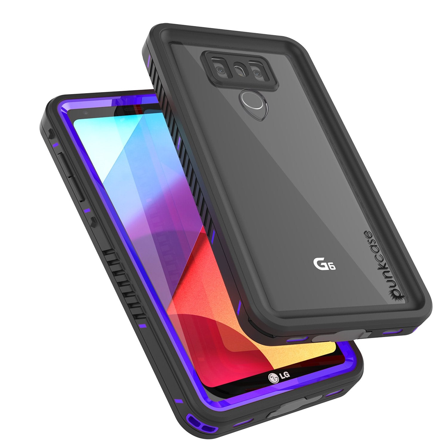 LG G6 Waterproof Case, Punkcase [Extreme Series] [Slim Fit] [IP68 Certified] [Shockproof] [Snowproof] [Dirproof] Armor Cover W/ Built In Screen Protector for LG G6 [PURPLE]