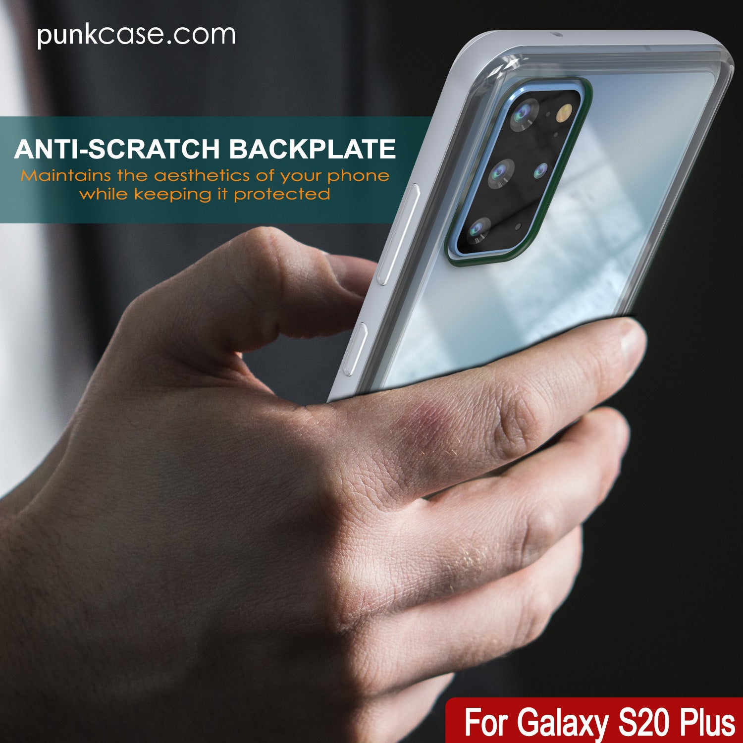 Galaxy S20+ Plus Case, PUNKcase [LUCID 3.0 Series] [Slim Fit] Armor Cover w/ Integrated Screen Protector [Silver]