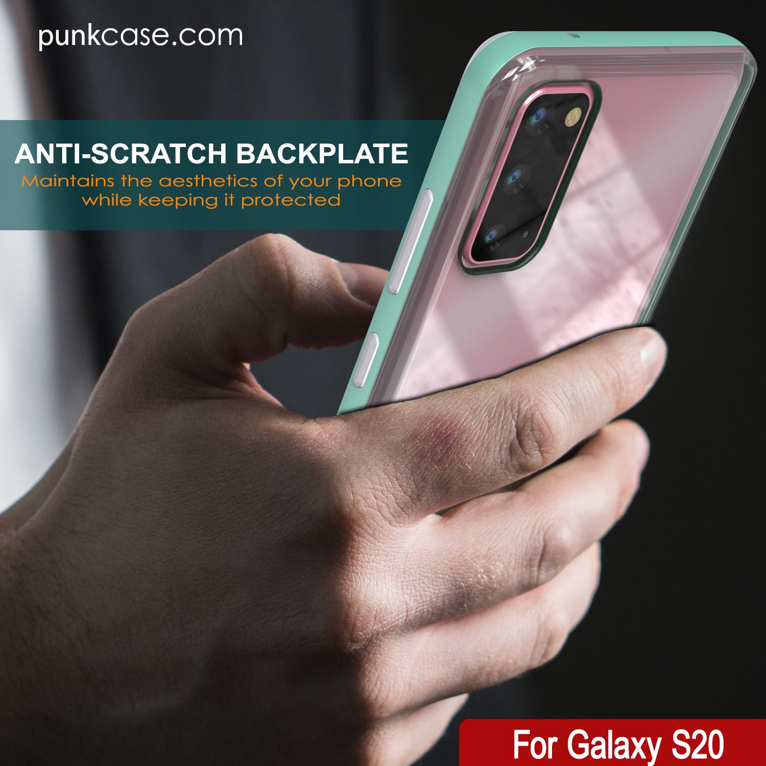Galaxy S20 Case, PUNKcase [LUCID 3.0 Series] [Slim Fit] Armor Cover w/ Integrated Screen Protector [Teal]