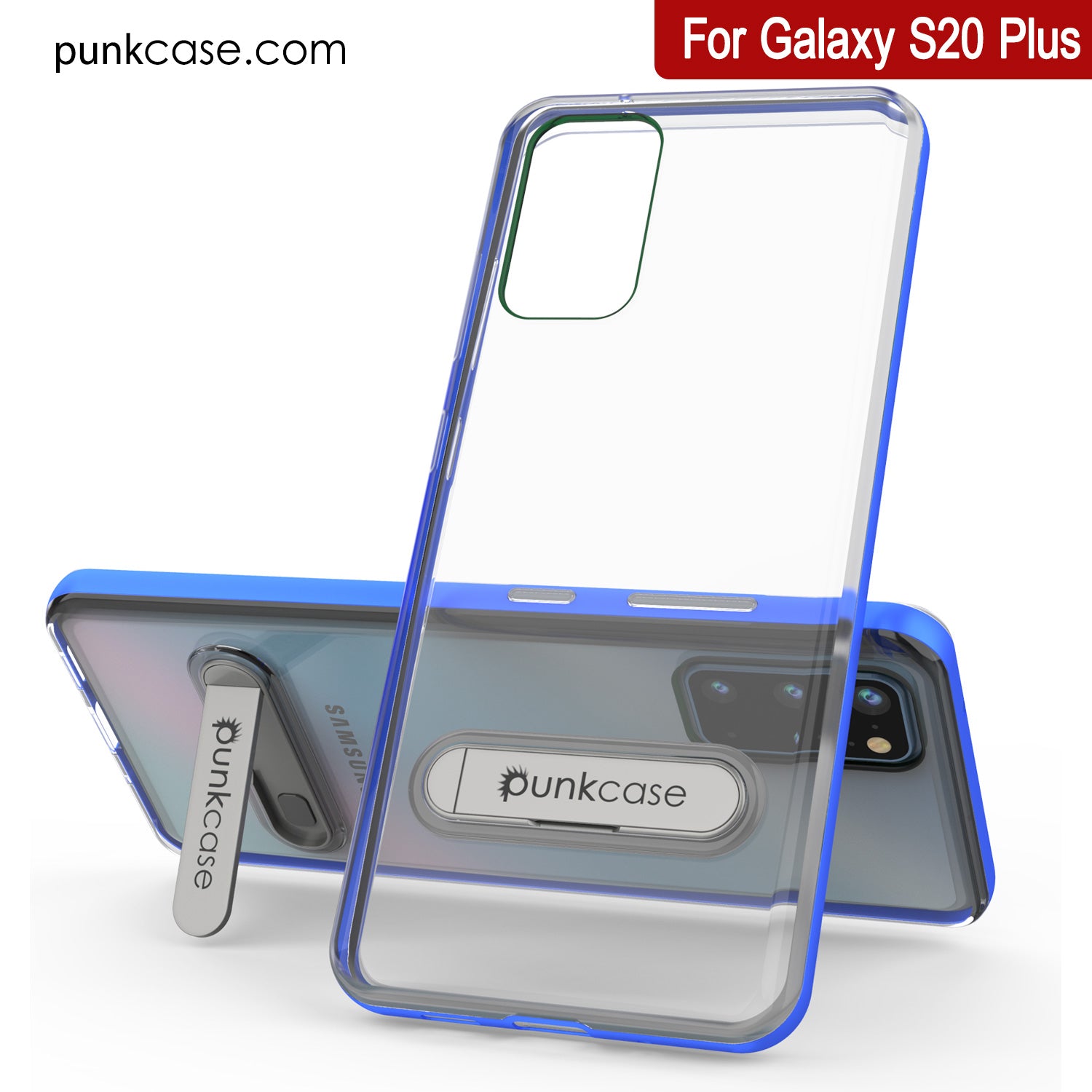 Galaxy S20+ Plus Case, PUNKcase [LUCID 3.0 Series] [Slim Fit] Armor Cover w/ Integrated Screen Protector [Blue]