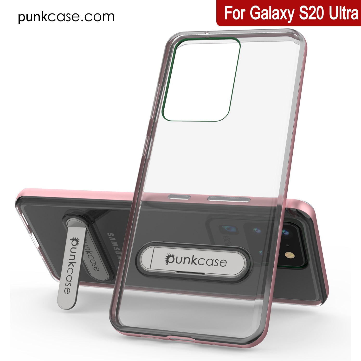 Galaxy S20 Ultra Case, PUNKcase [LUCID 3.0 Series] [Slim Fit] Armor Cover w/ Integrated Screen Protector [Rose Gold]
