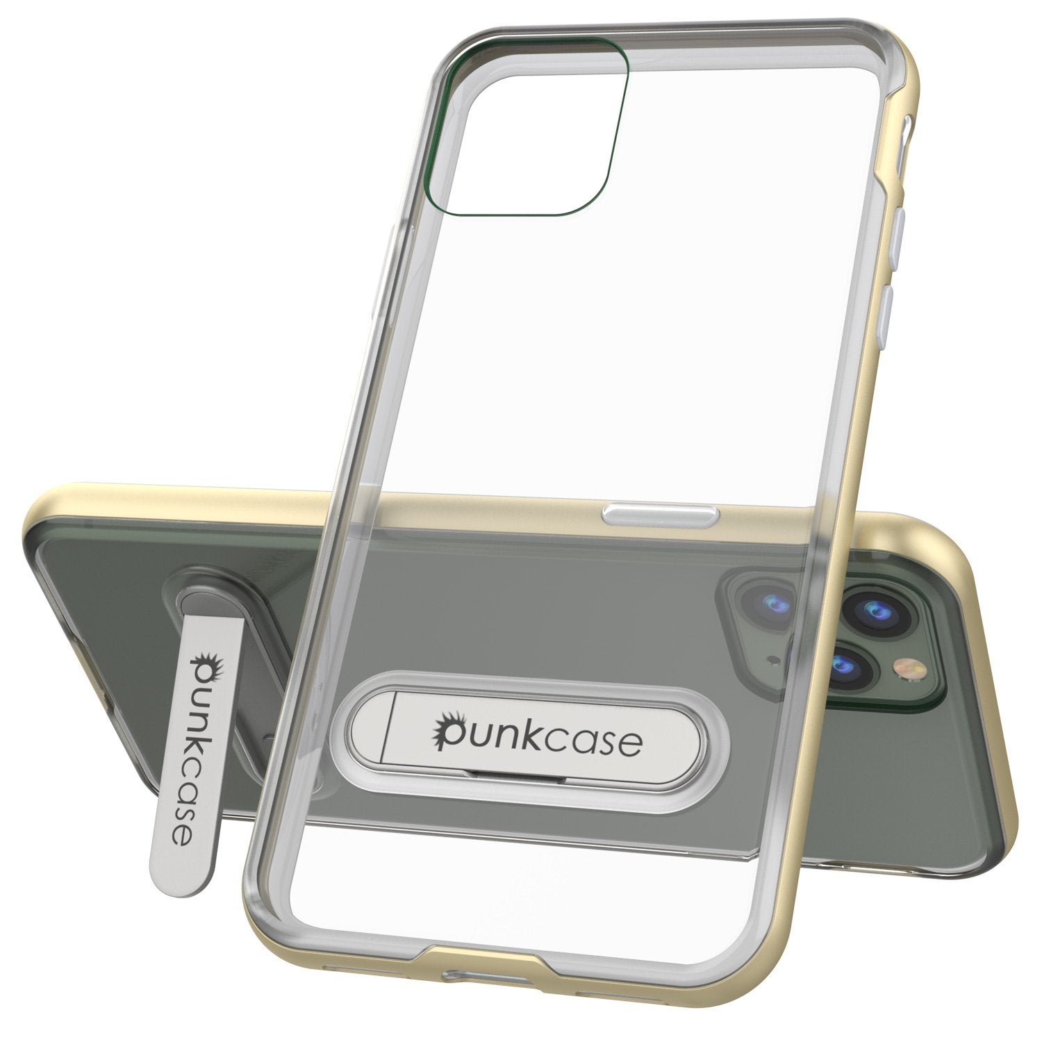 Capinha de Armadura Lucid 3.0 Punksase para Apple iPhone 11 Pro com Suporte Integrado e Película de Proteção  [Ouro]