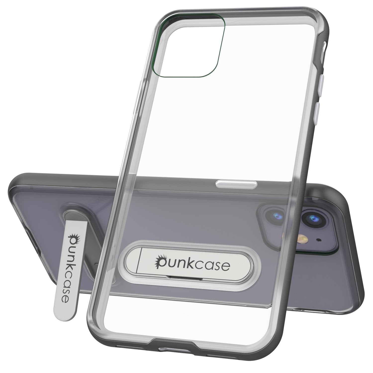 iPhone 12 Case, PUNKcase [LUCID 3.0 Series] [Slim Fit] Protective Cover w/ Integrated Screen Protector [Grey]