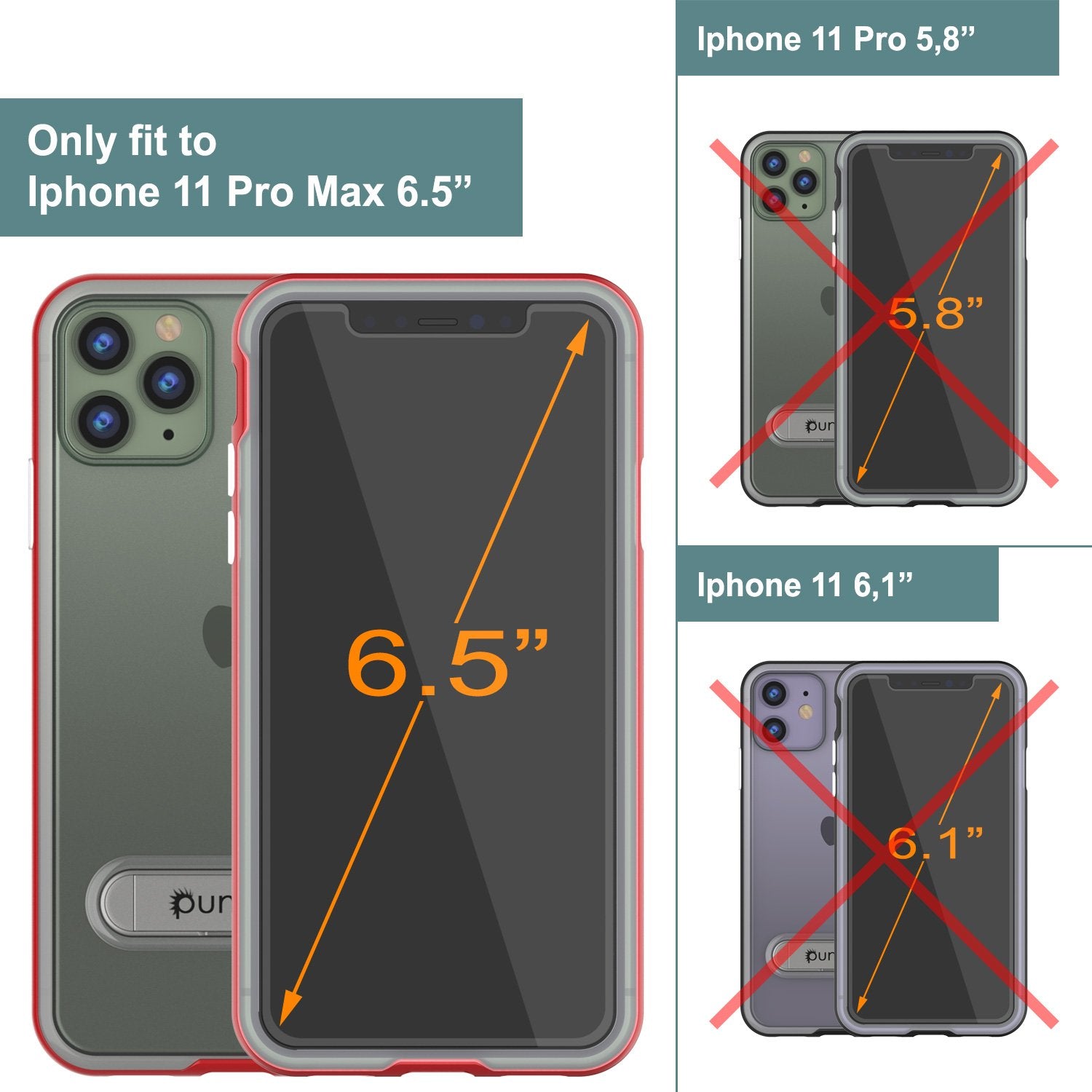 iPhone 12 Pro Max Case, PUNKcase [LUCID 3.0 Series] [Slim Fit] Protective Cover w/ Integrated Screen Protector [Red]