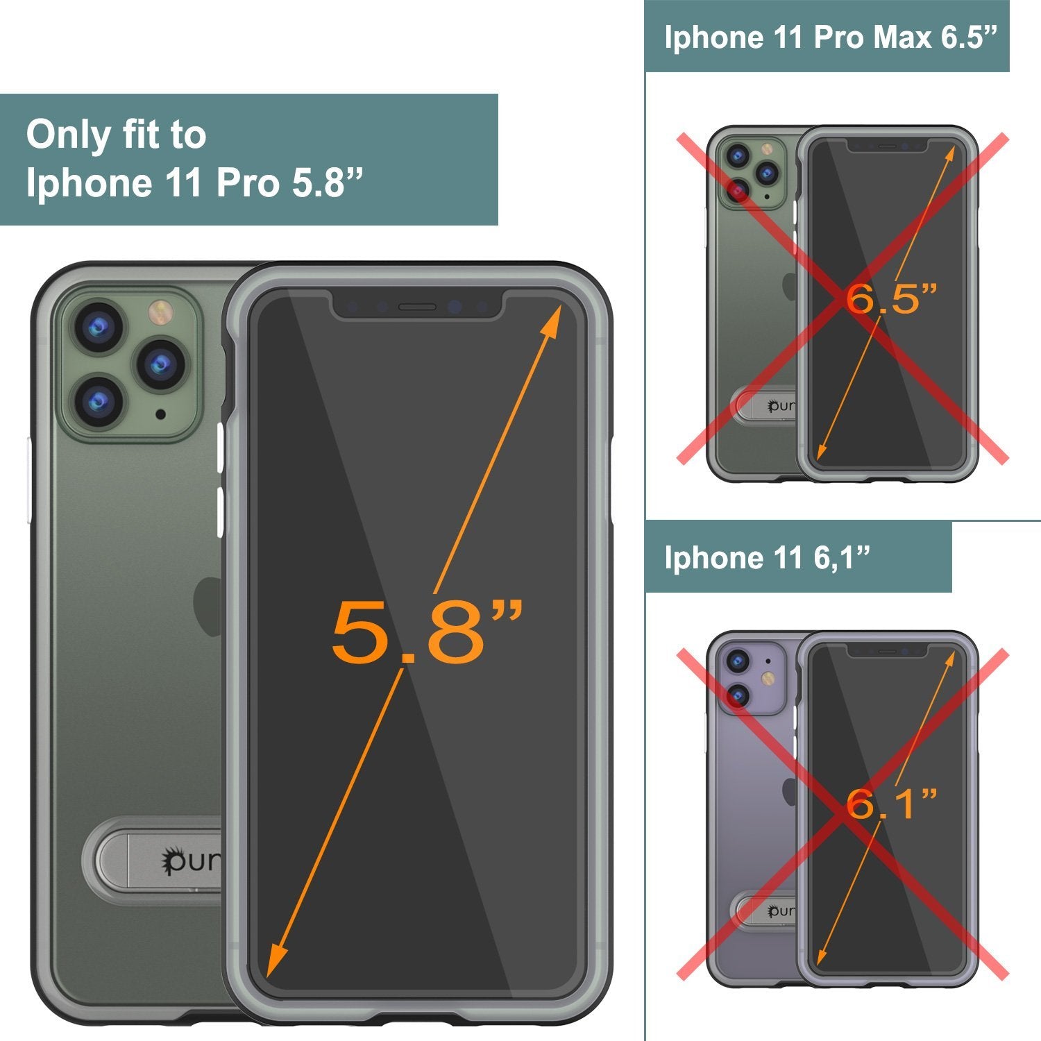 iPhone 12 Pro Case, PUNKcase [LUCID 3.0 Series] [Slim Fit] Protective Cover w/ Integrated Screen Protector [Black]